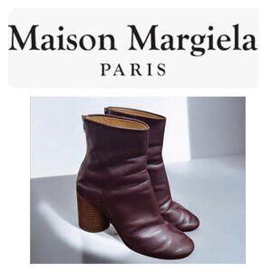 Vintage Maison Martin Margiela Tabi Leather Ankle Boots Size EU 37/US 6.5
